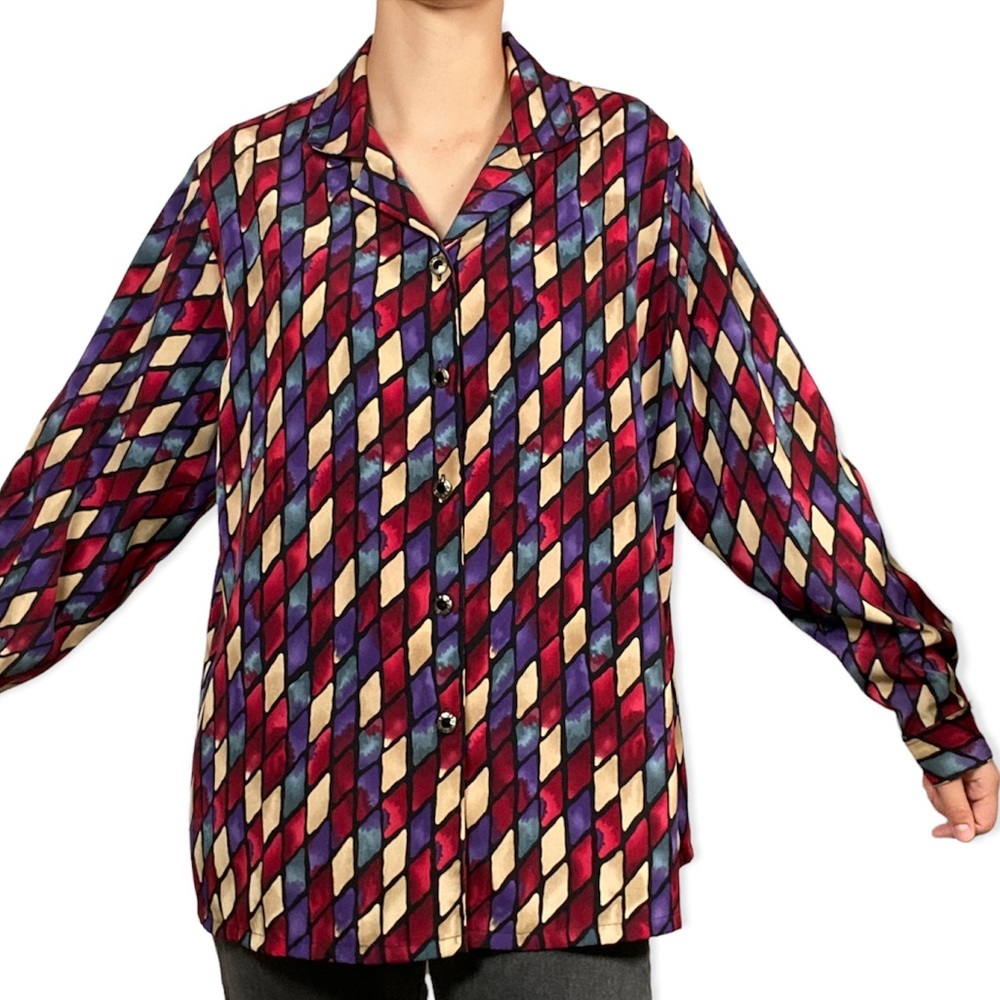 Bonworth Jewel Tone button down blouse